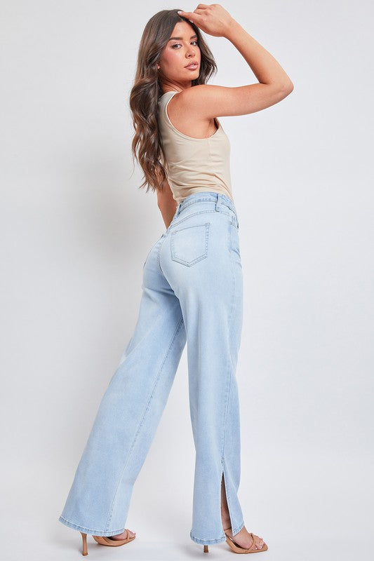 High Rise 90's Straight Fit Side Slits