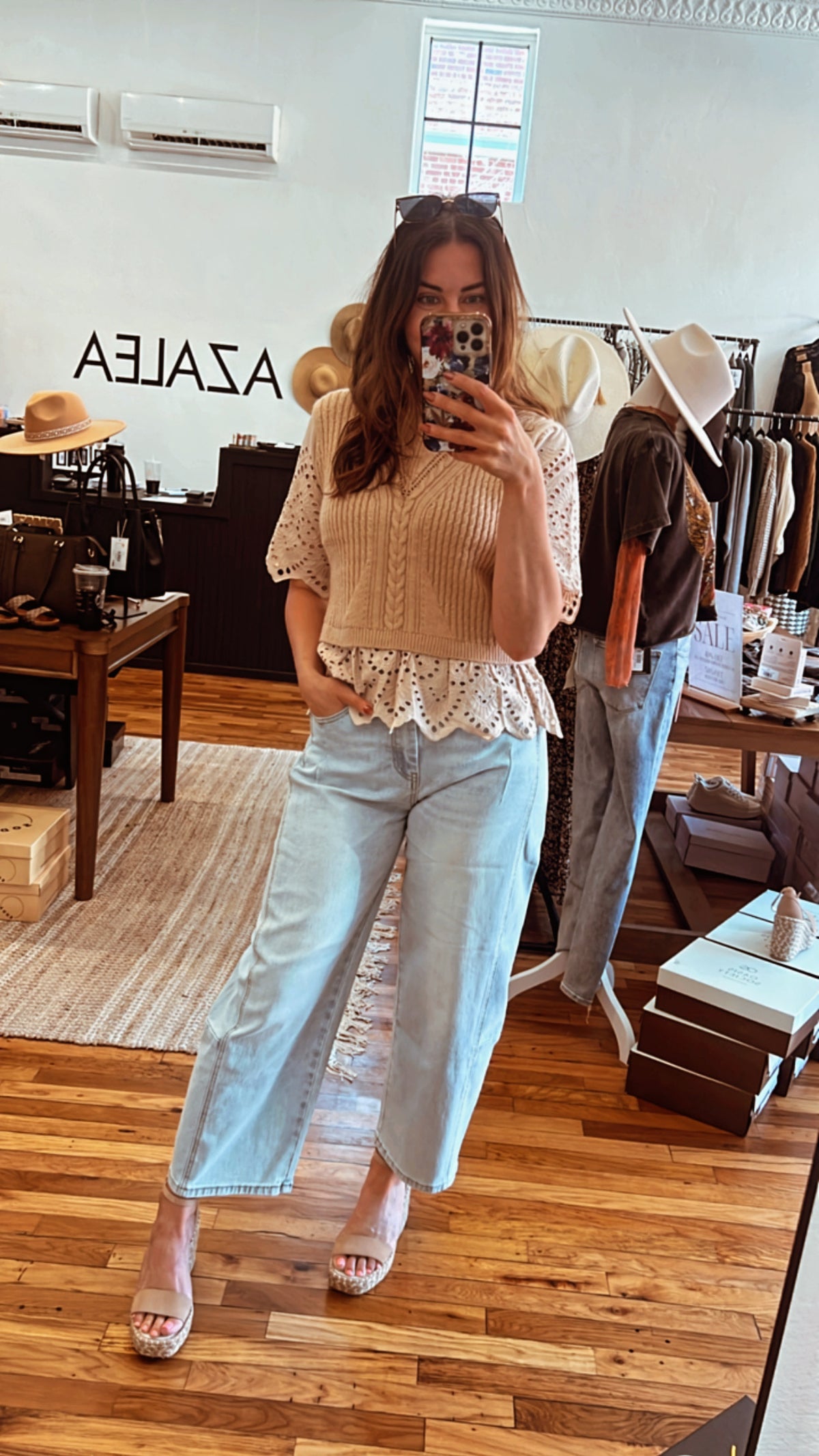 Isla Eyelet Knit Top