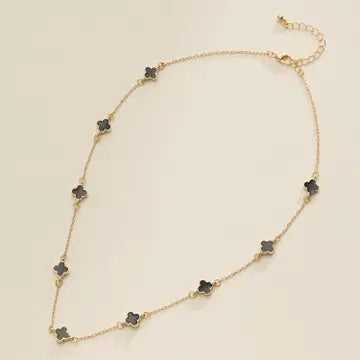 Midnight Clover Necklace
