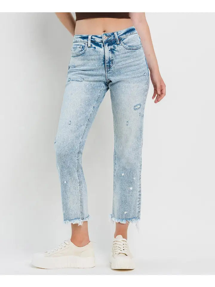 High Rise Ankle Straight - Lovervet Denim