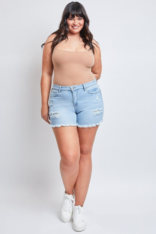 Mae Frayed Hem - YMI Denim Short