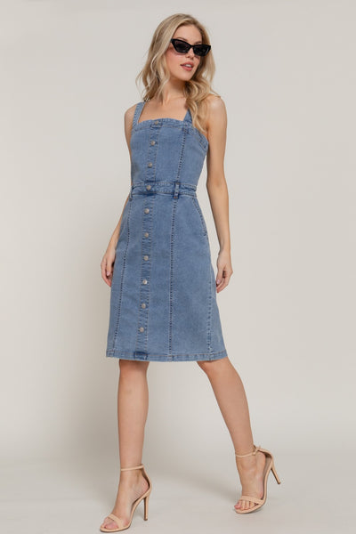 Buttoned Up Denim Dress – Azalea Avenue Boutique