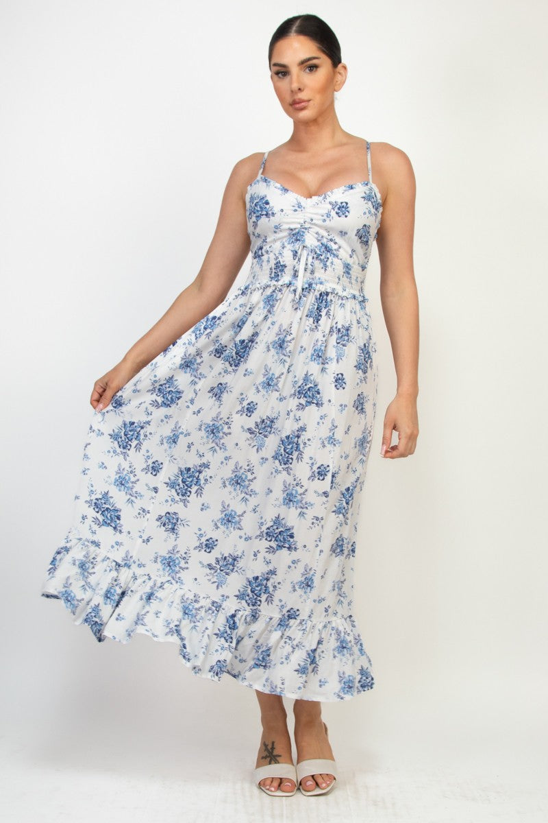 Elara Floral Midi Dress
