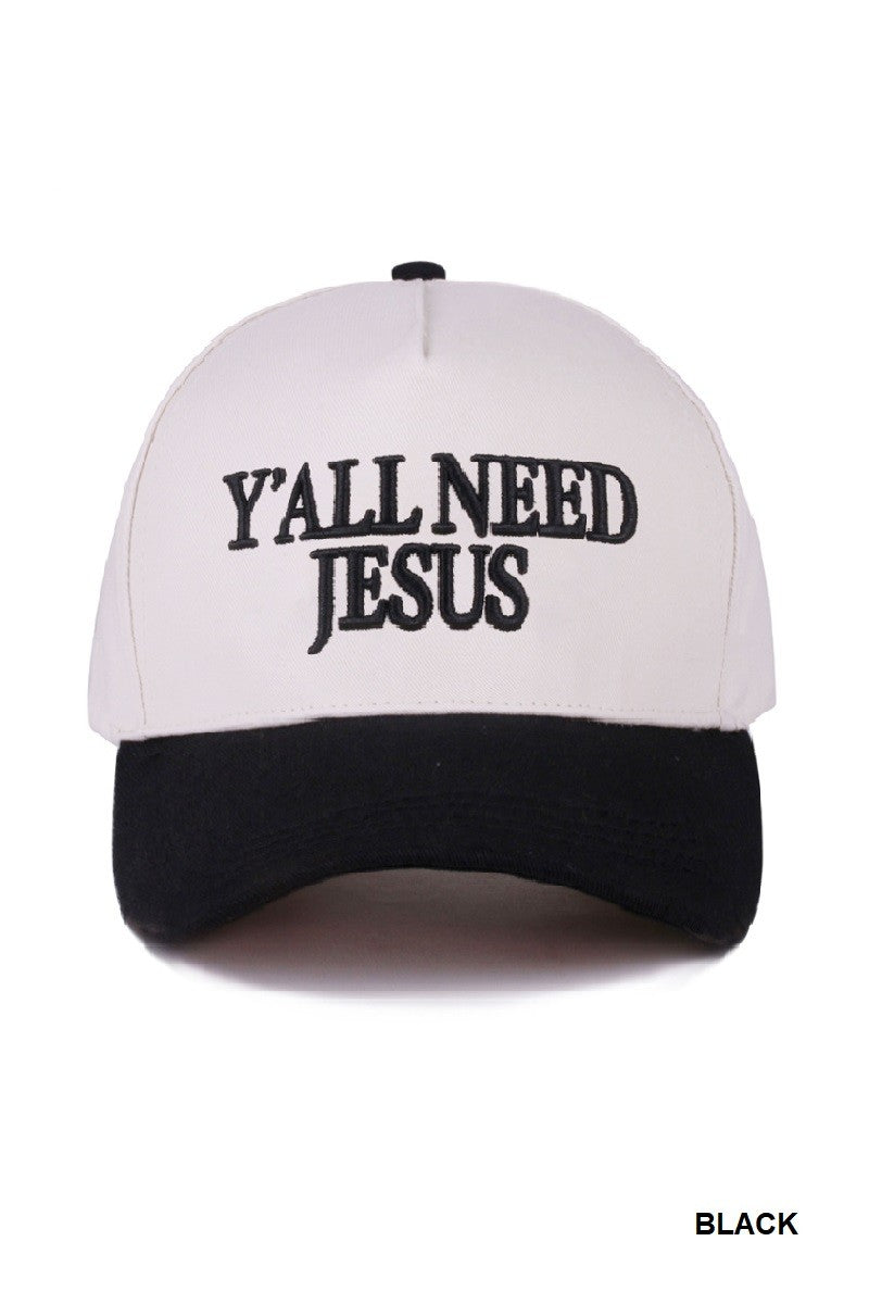 Y'all Need Jesus Two Tone Cap