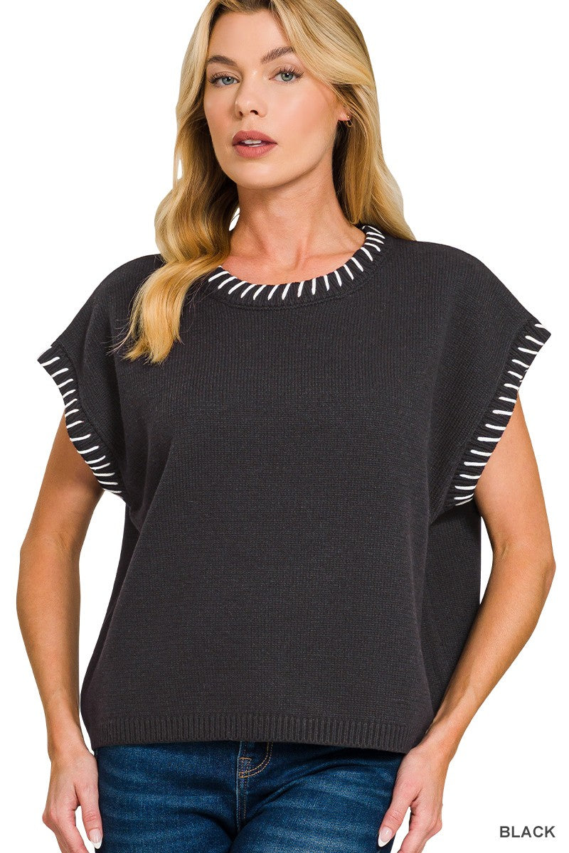 Nox Contrast Stitch Vest