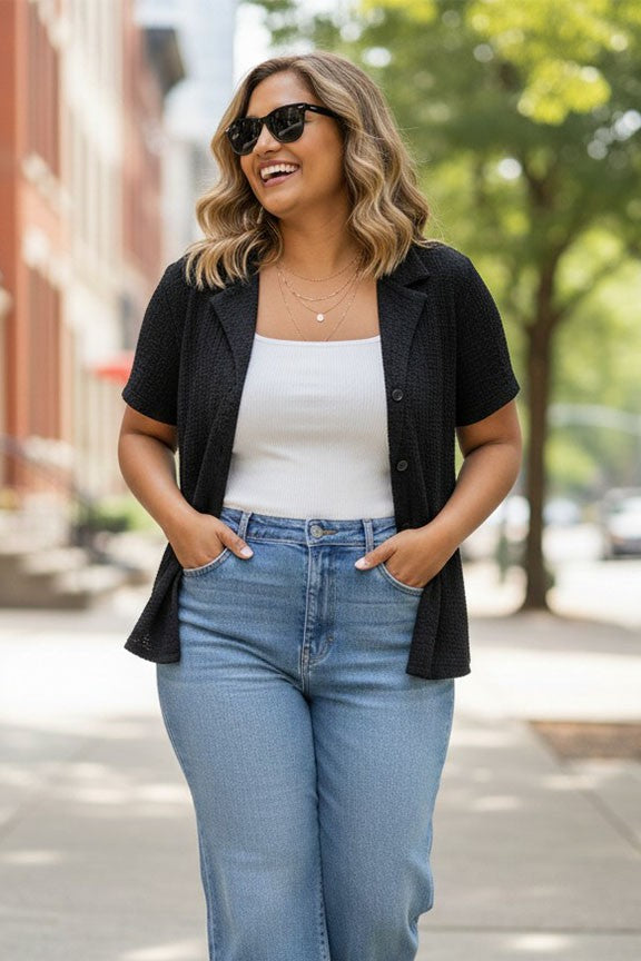 Avery Textured Button Top – Azalea Avenue Boutique