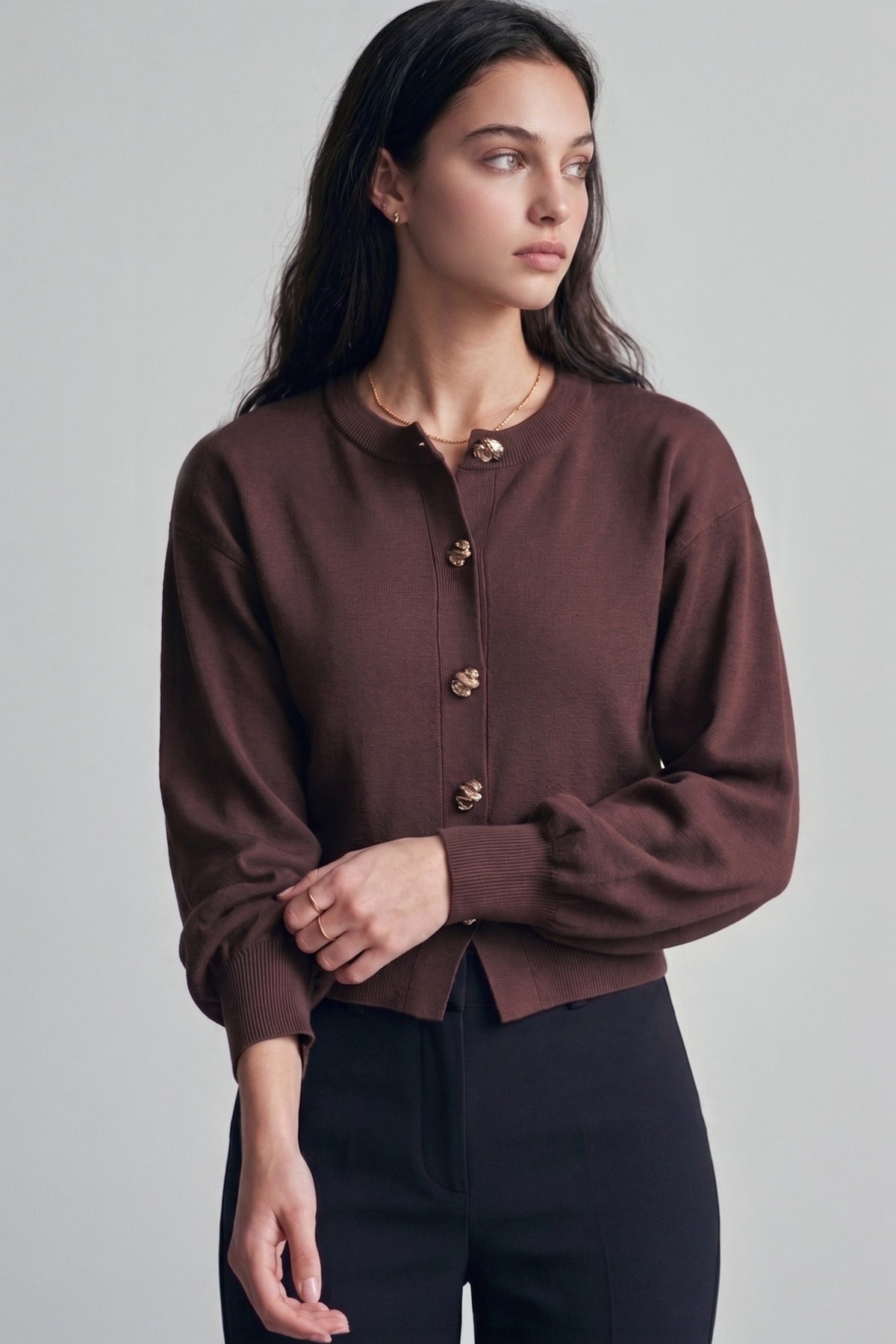 Collins Button Knit