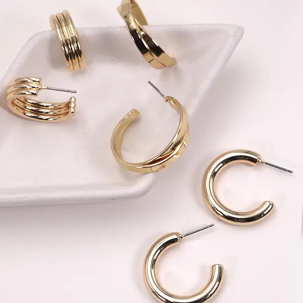 Multi Classic Hoop Trio Set