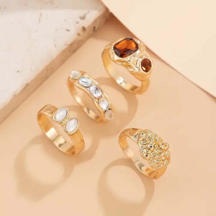 Golden Muse Ring Set