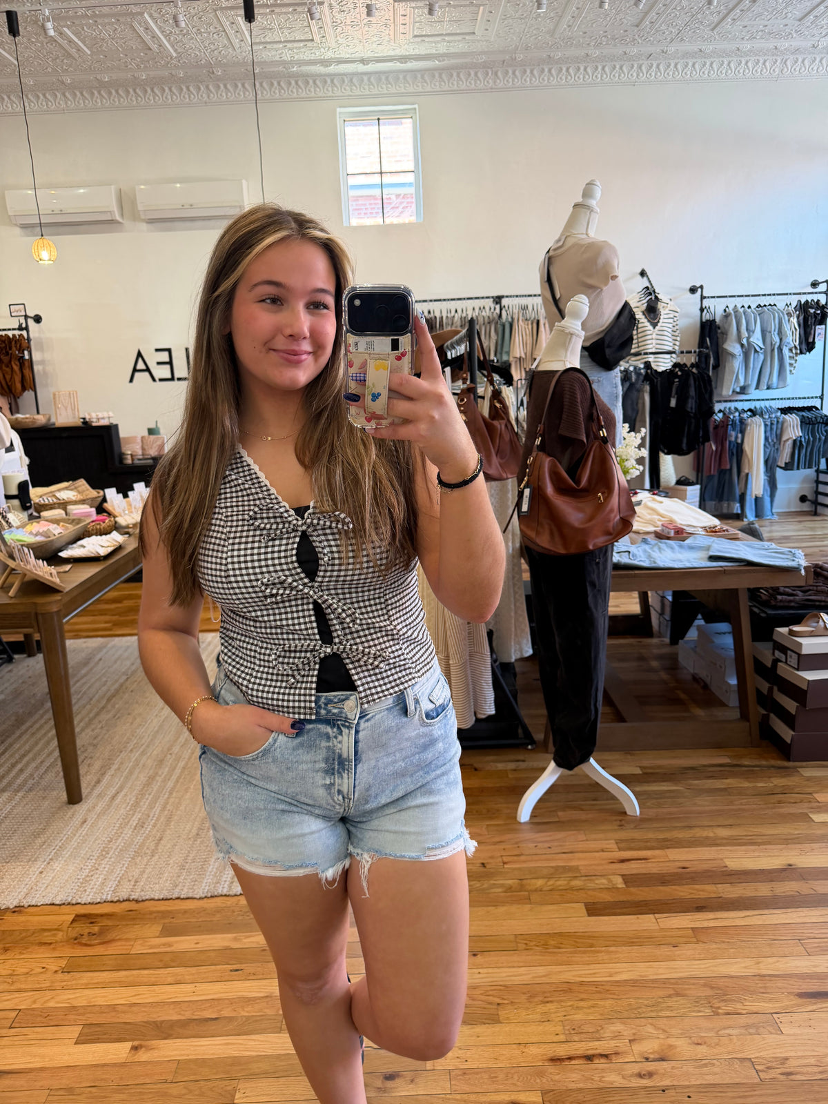 Blythe Gingham Tie Vest