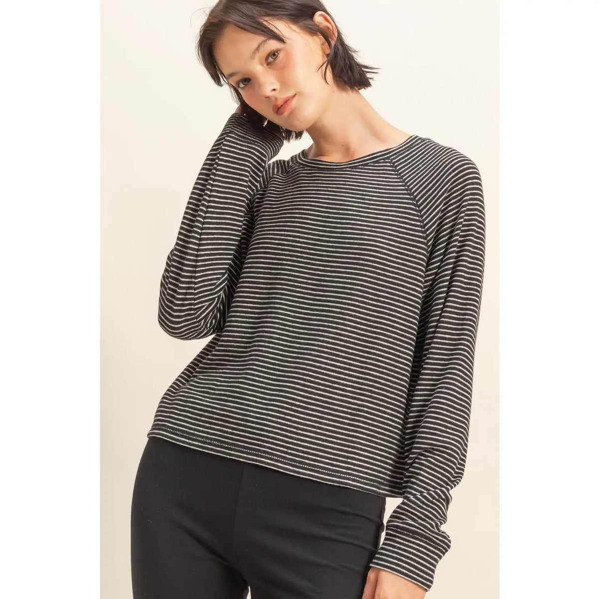 Monochrome Stripe Top