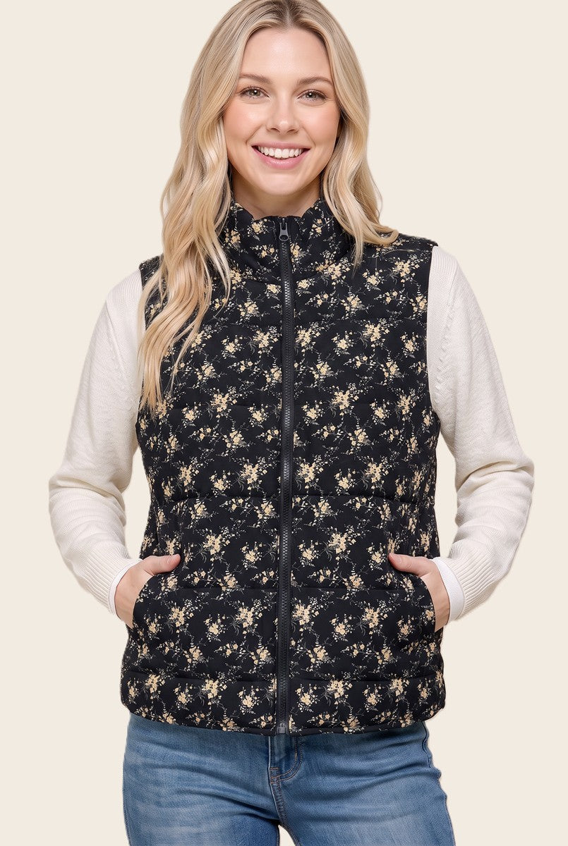Roselle Floral Quilted Vest
