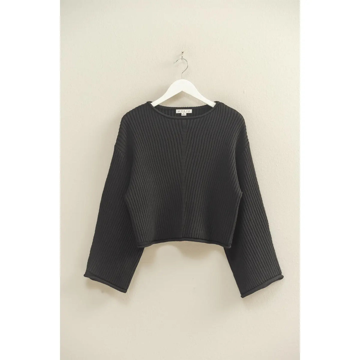Black Ribbed Sweater