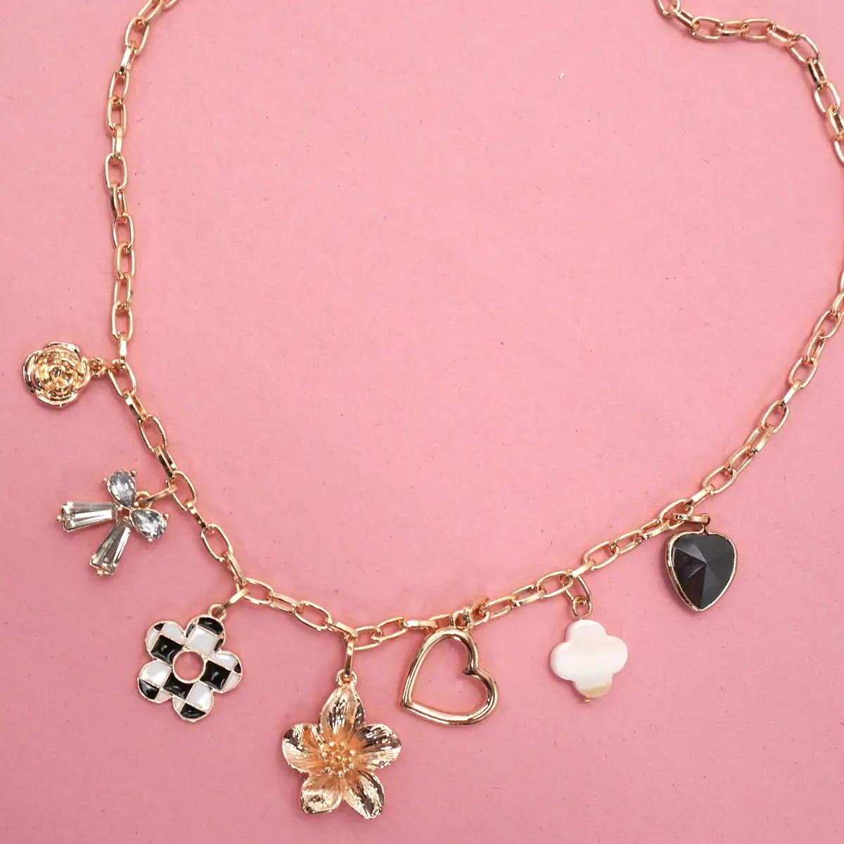 Checker Charm Necklace