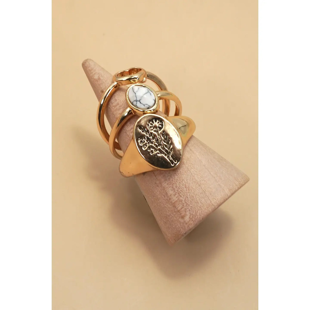 Bloom Heart Ring Set