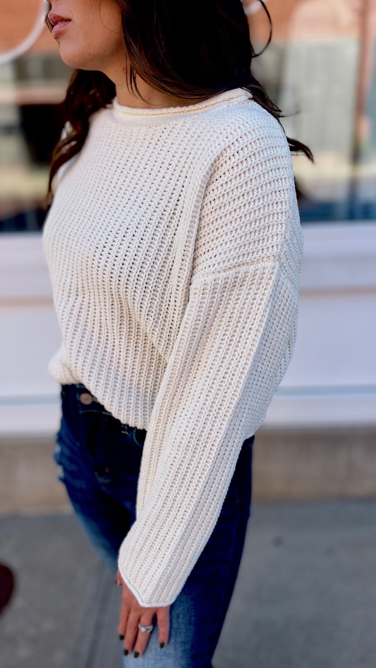 Rolled Edge Sweater