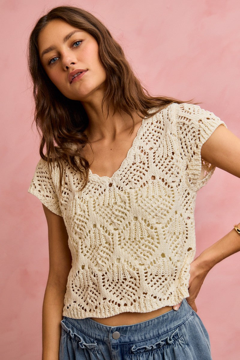 Lumi Open Knit Top