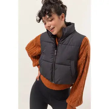 Skyline Cropped Puffer Vest