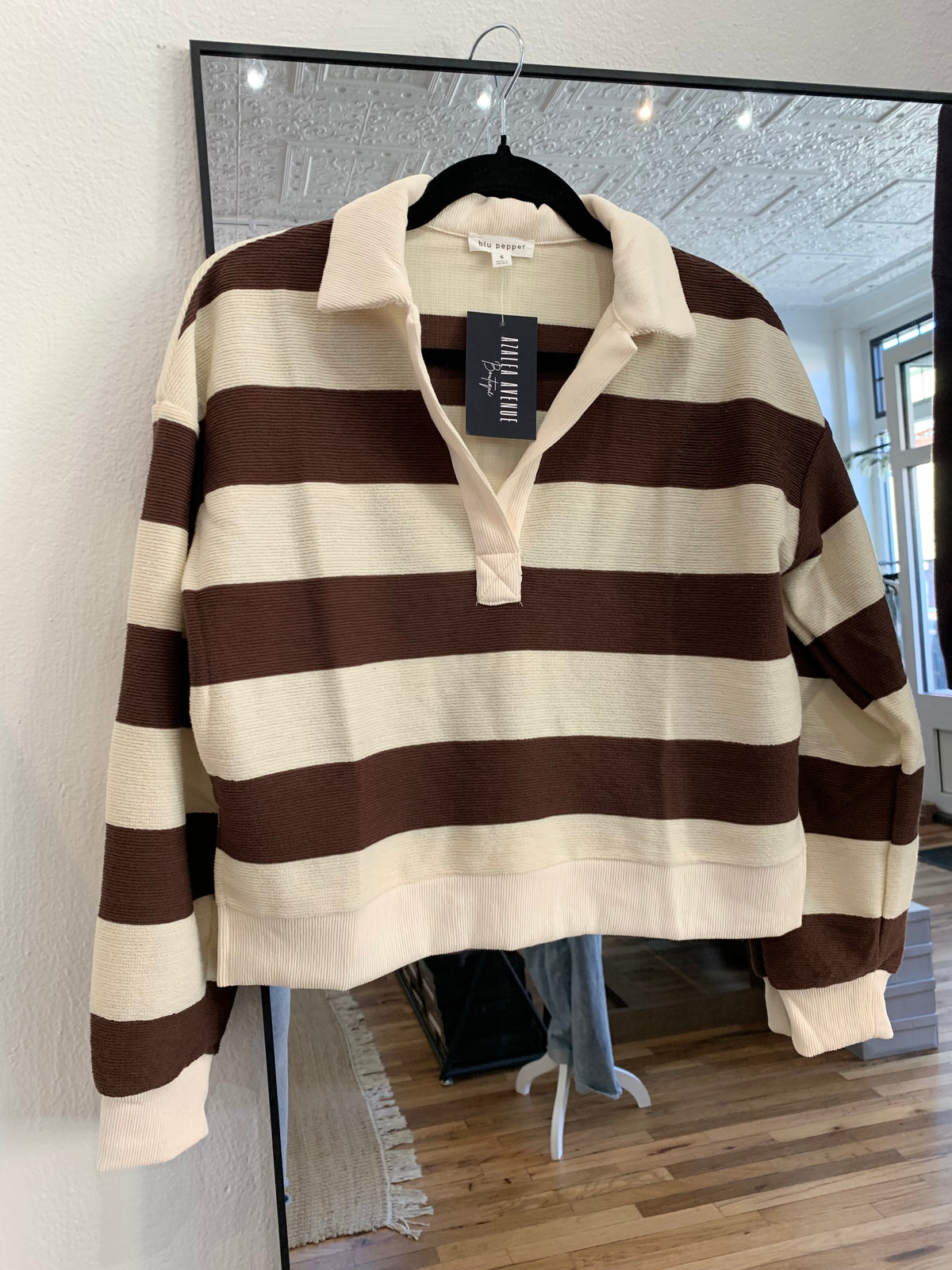 Stripe + Collar Knit