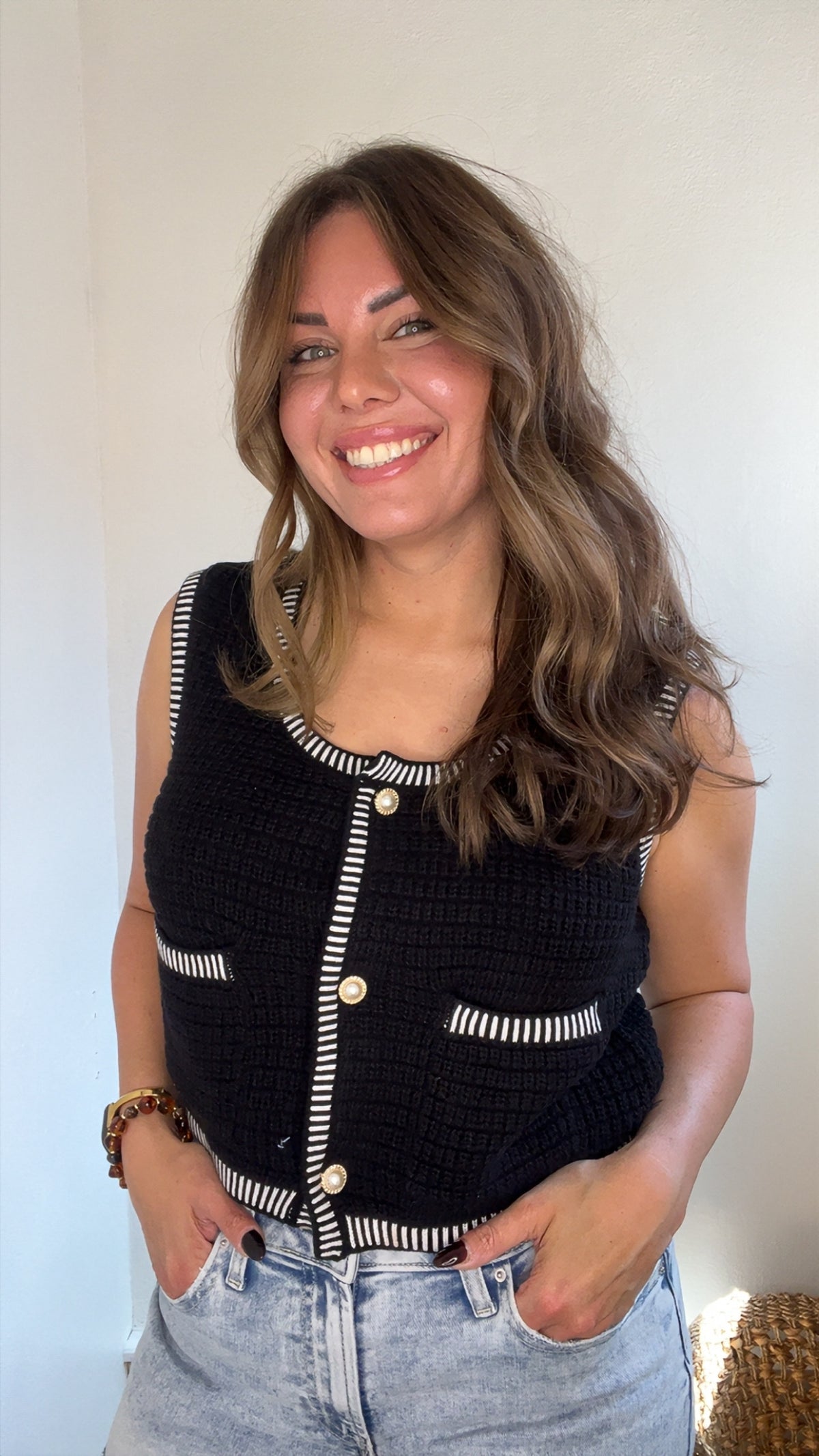 Mika Contrast Sweater Vest