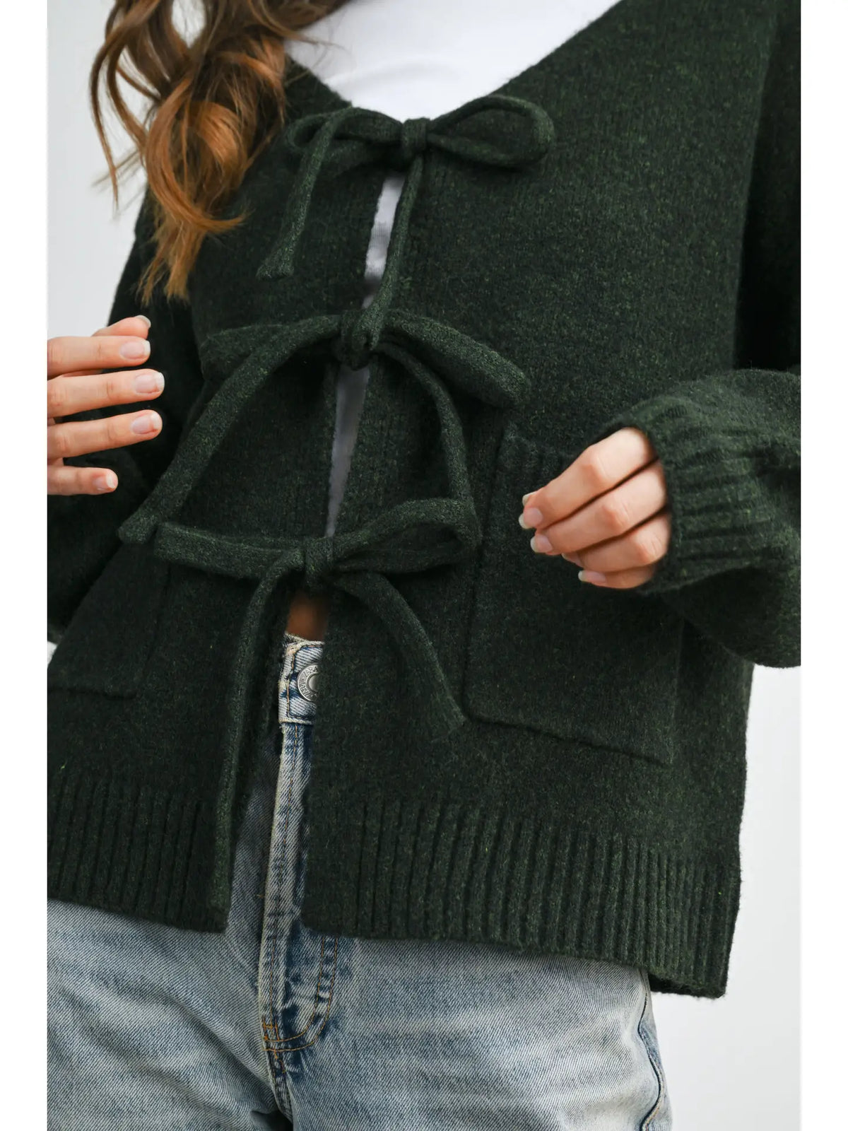 Knot Front Cardigan Sweater