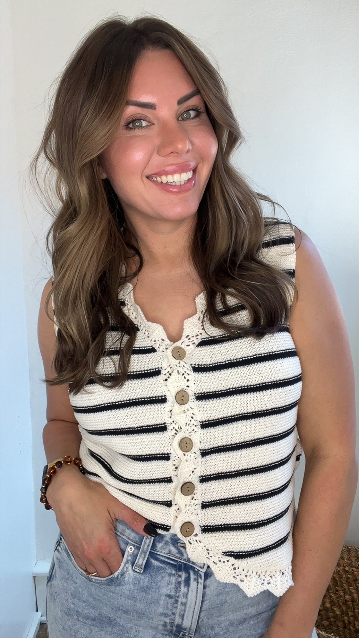 Nori Stripe Sweater Vest