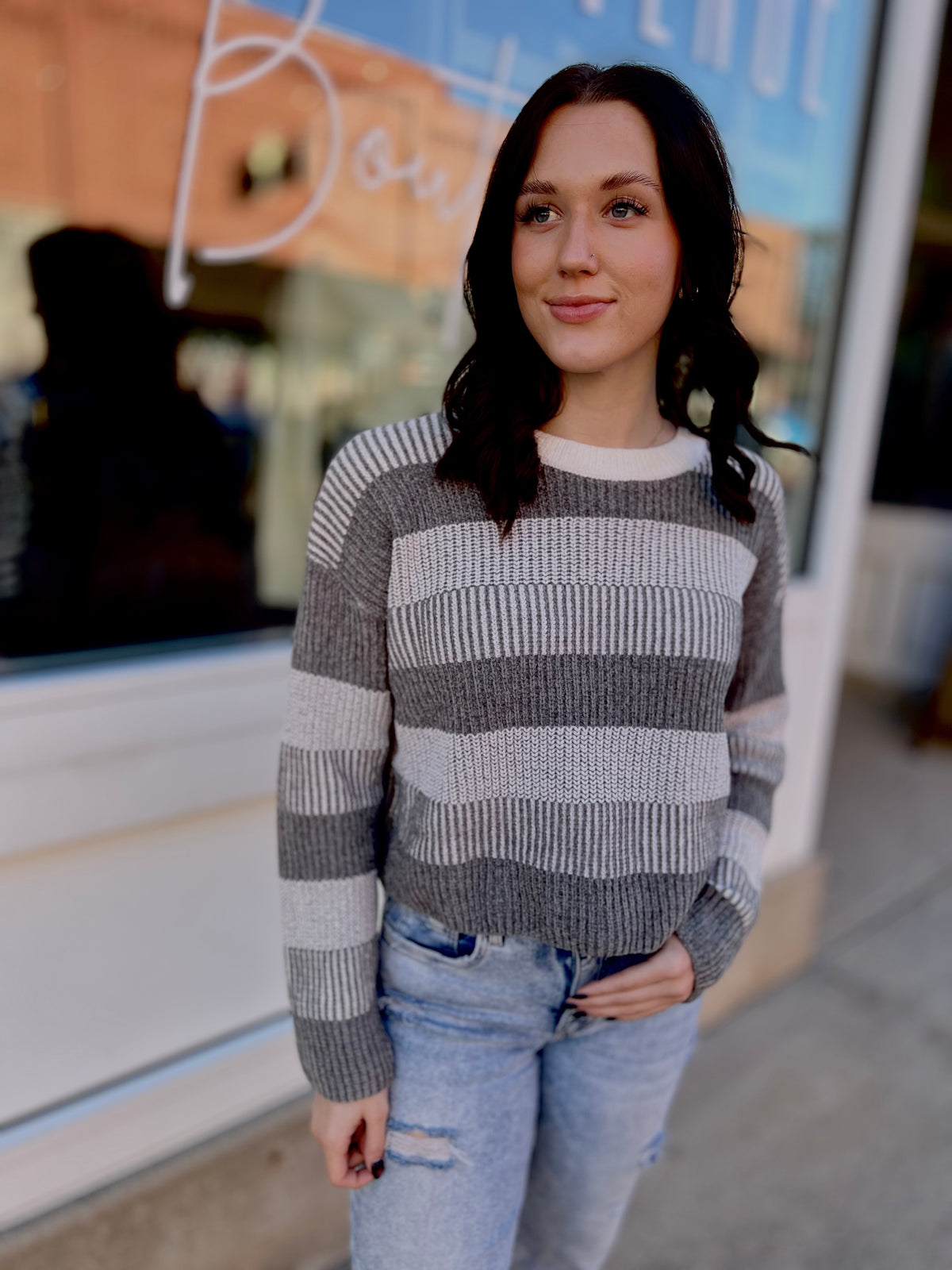 Holly Stripe Knit Sweater