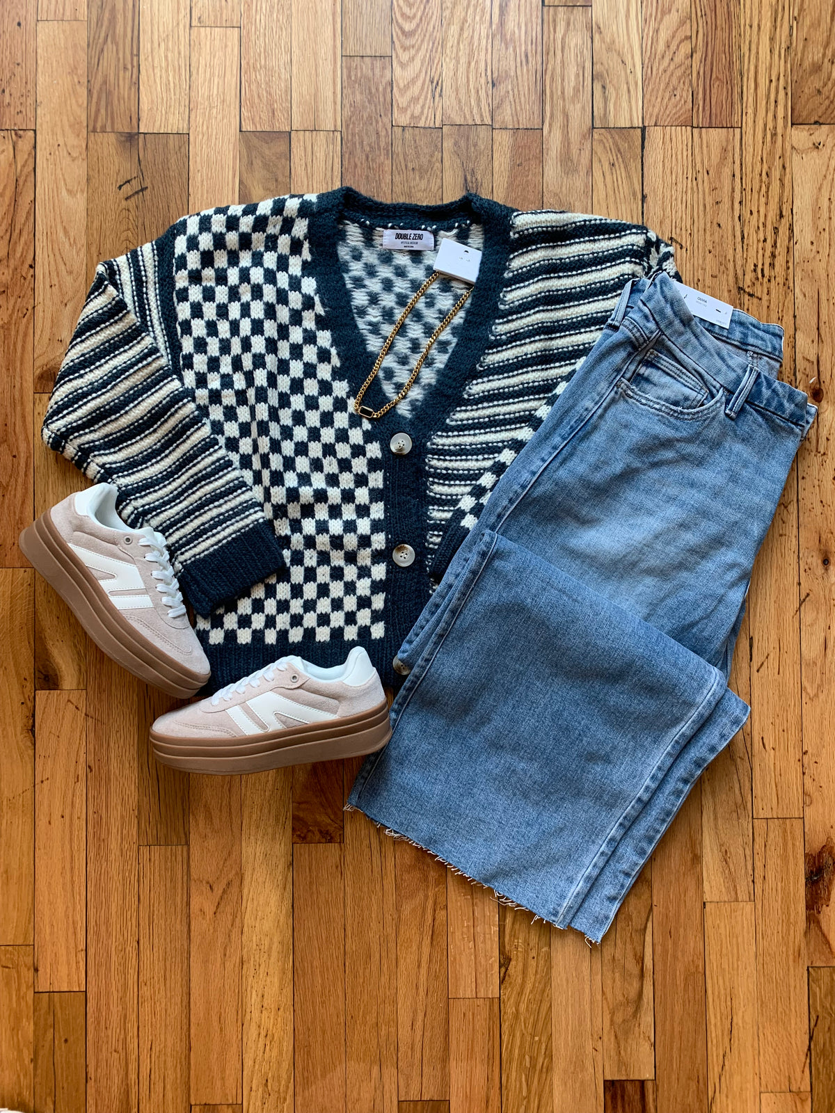 Checkmate Contrast Cardigan