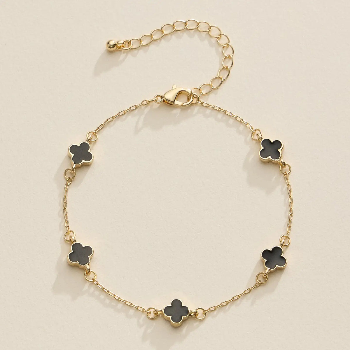 Gold Clover Charm Bracelet
