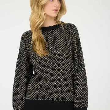 Jacquard Knit Crew