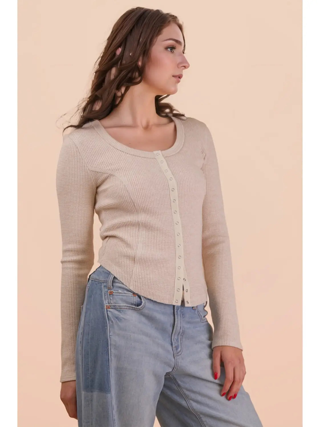 Textured Button Down