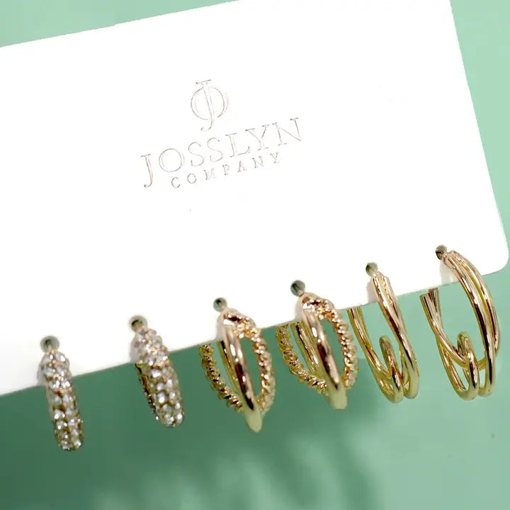 Celeste Hoop Trio Earrings